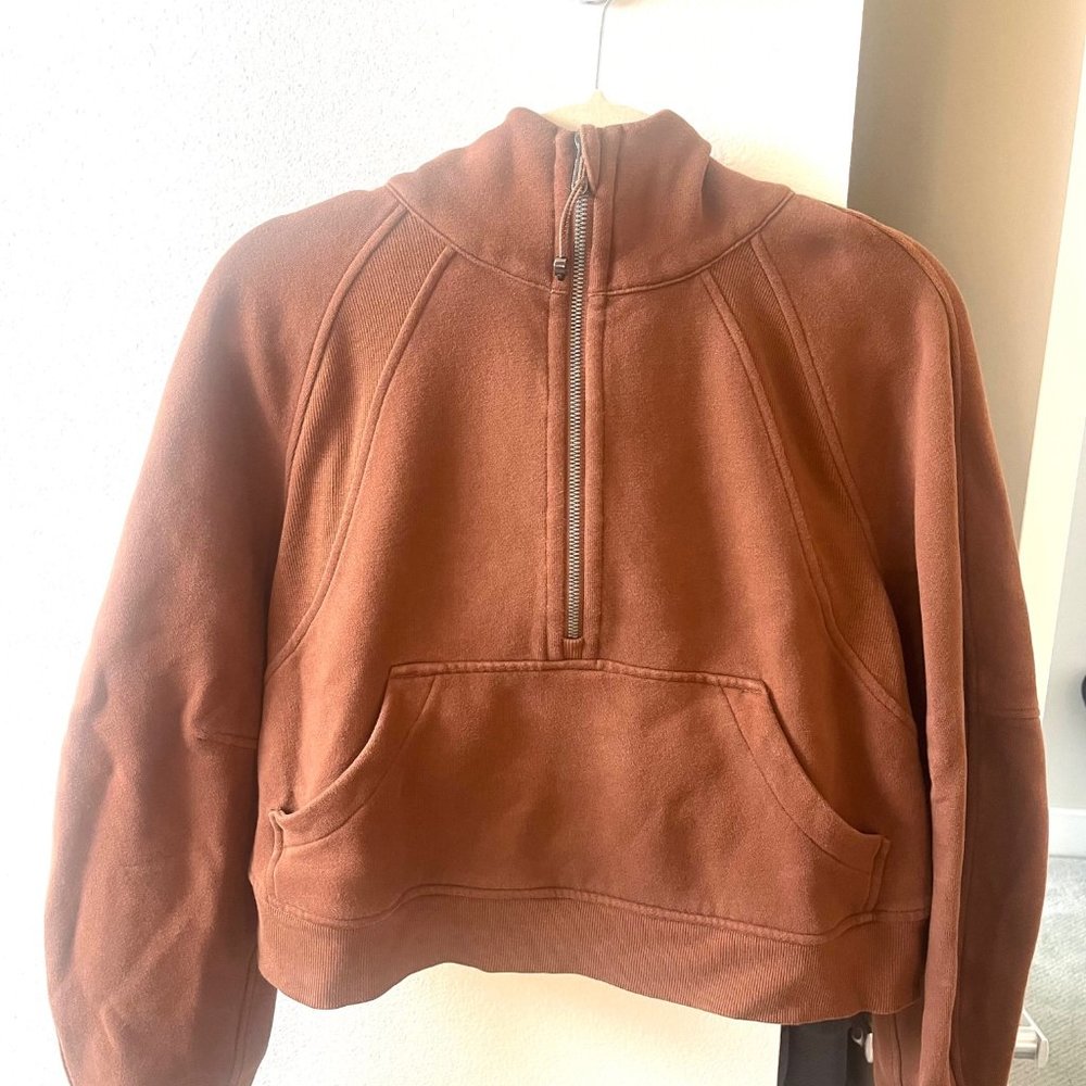 Lululemon Scuba Oversized Half-Zip Hoodie - Brown Size: XS